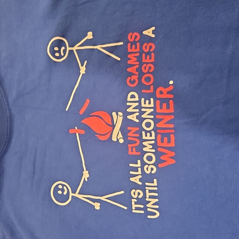 Gildan Fun Graphic Blue Tee Size L! - Picture 2 of 8